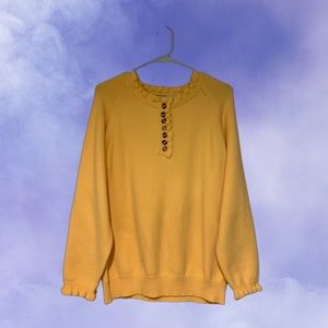 Yellow crew neck sweater